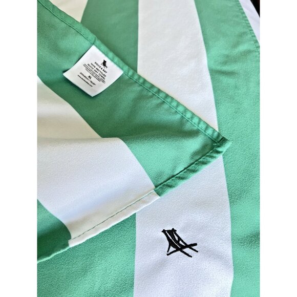 Dock & Bay Quick Dry Towel Green White & Stripe Beach 100% Recycled 63"L x 35"W - Picture 2 of 7